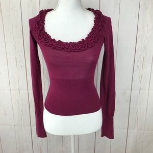 🛍MNG Mango Jersey Violeta Long Sleeve Top Size XS